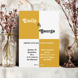 Convites Casamento De Na moda Elegante Preto E Dourado Quic