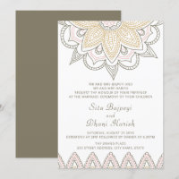Casamento de Na moda índio Mehndi Hindu Elegante