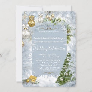 Convites Casamento de Natal Branco