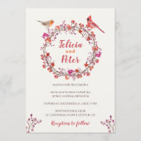 Casamento de Natal com aves de morango sagrado