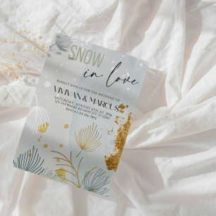 Convites Casamento de Natal com Neve no Amor - Wonderland d