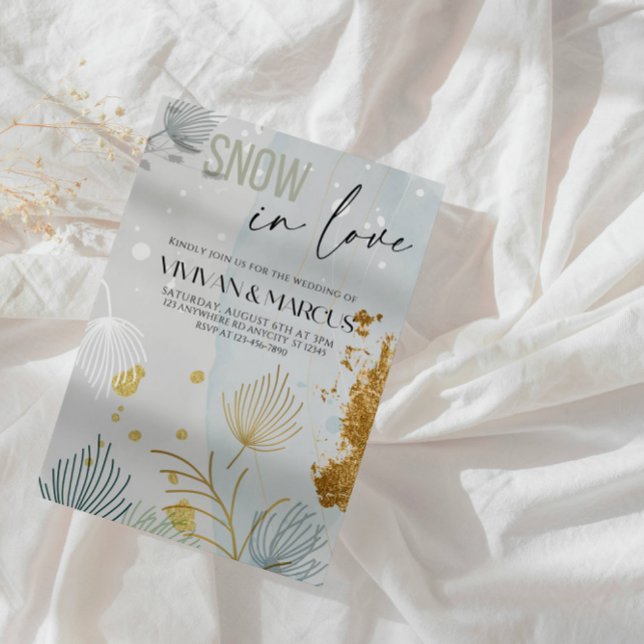 Convites Casamento de Natal com Neve no Amor - Wonderland d (Criador carregado)