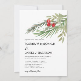 Convites Casamento de Natal com Verduras Festivas