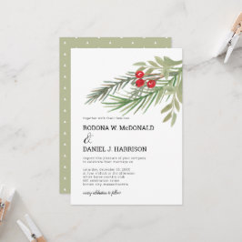 Convites Casamento de Natal com Verduras Festivas