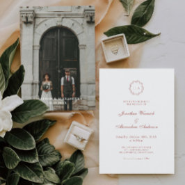 Convites Casamento de Natal da Photo Burgundy