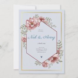 Convites Casamento de Natal do Winter Red Berries