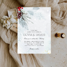 Convites Casamento de Natal Elegante - Casamento de Inverno