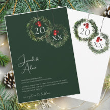 Casamento de Natal Festivo do Winter Emerald Green