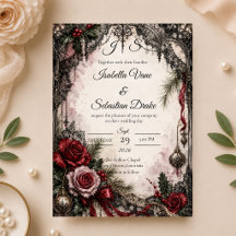 Casamento de Natal Gótico Romântico