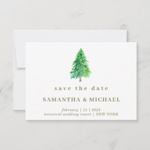 Convites Casamento de Natal Inverno Árvore Floresta Salvar