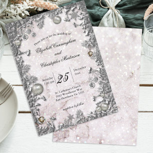 Convites Casamento de Natal Mágico de inverno