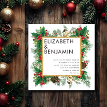 Casamento de Natal Moderno e Ousado com Código Qr