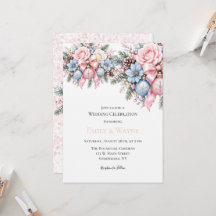 Casamento de Natal Rosa Azul Pastel