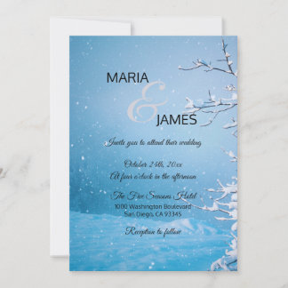 Convites Casamento de Neve de inverno