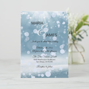 Convites Casamento de Neve de inverno