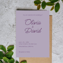 Casamento de névoa lilática minimalista elegante