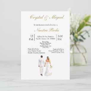 Convites Casamento de noiva e noiva espanhol
