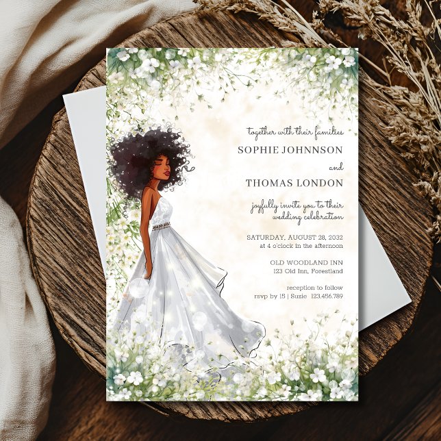 Convites Casamento de noiva negra de Anemones (Criador carregado)