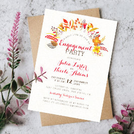 Convites Casamento de Noivado de Folhas de Flores Silvestre