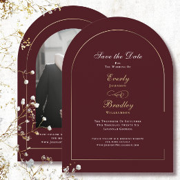 Convites Casamento de Noivado Salve a Data em Arco Dourado