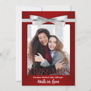 Convites Casamento de noivas com Gay de lésbica vermelha