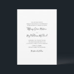 Convites Casamento de Nome de Cheio Tradicional Elegante Si<br><div class="desc">Este simples e elegante convite de casamento do nome de cheio tradicional é perfeito para o seu clássico casamento preto e branco minimalista neutro. O design apresenta a fonte básica mínima contemporânea e a delicada caligrafia formal do chic. É certo que completará sua queda de gravata negra, verão, primavera ou...</div>