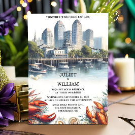 Convites Casamento de Nova Orleans no Oceano de Praia da La