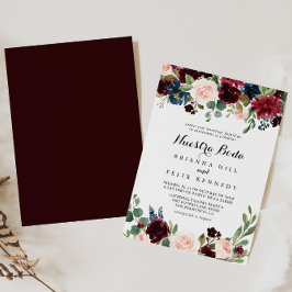Convites Casamento de Nuestra Boda, Rustic Burgundy