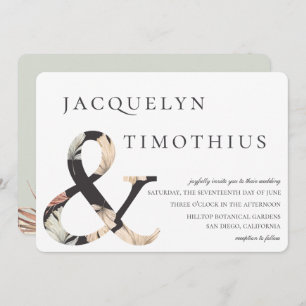 Convites Casamento de Oasis Boho-Chic Ampersand Costal