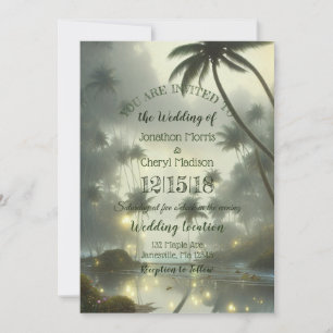 Convites Casamento de Oceano e Palmeiras