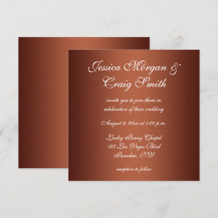 Convites Casamento de Ombre de Cobre Bruto Faux