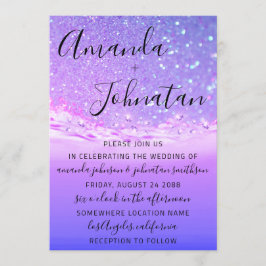 Convites Casamento de Ondas de Oceano Roxo Onda Ocean Beach