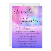 Casamento de Ondas Rosa Púrpura Oceânica Ocean Bea