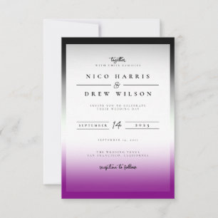 Convites Casamento de Orgulho Asexual Elegante