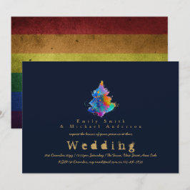 Convites Casamento de Orgulho LGBT da Árvore de Natal Trend