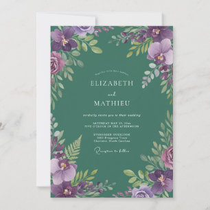 Convites Casamento de Orquídea Abeto Âmbar