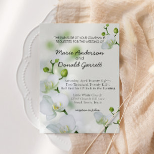 Convites Casamento de Orquídea Elegante e Sofisticado
