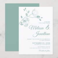 Casamento de orquídeas verdes florais e florais el