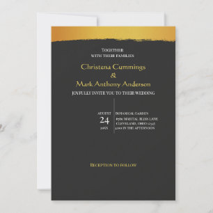 Convites Casamento de Ouro à Meia-Noite