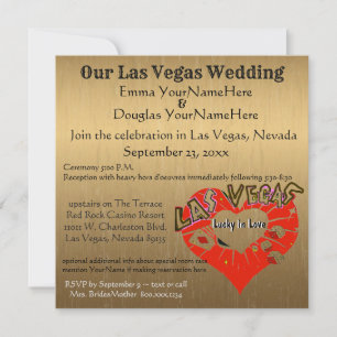 Convites Casamento de Ouro em Las Vegas