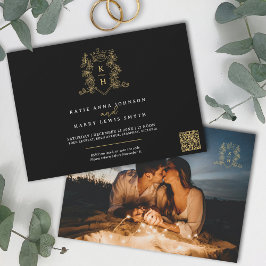 Convites Casamento de ouro negro da copa do coração da cris