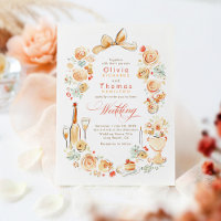 Casamento de Outono Desenhado à Mão com Florais Fr
