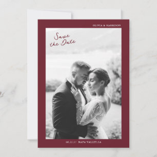 Convites Casamento de Outono em Borgonha Save the Date