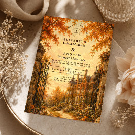 Convites Casamento de Outono Vintage
