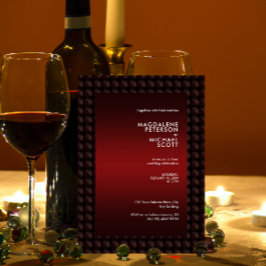 Convites Casamento de Padrão de Forma de Polígono Maroônico