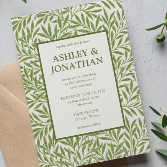 Convites Casamento de Padrão Selvagem de William Morris (Criador carregado)