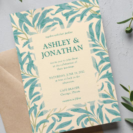 Convites Casamento de Padrão Selvagem de William Morris