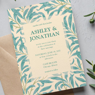 Convites Casamento de Padrão Selvagem de William Morris