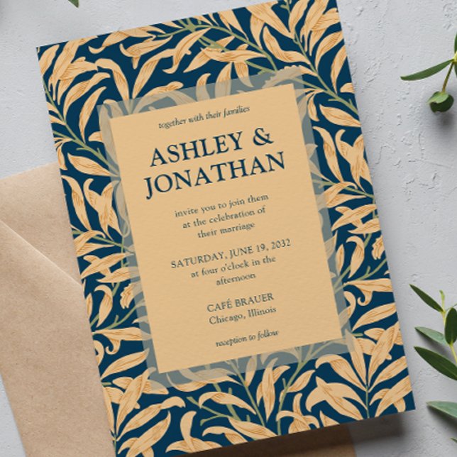 Convites Casamento de Padrão Selvagem de William Morris (Criador carregado)