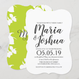 Convites Casamento de Padrões do Silo com Limão Verde Fresc